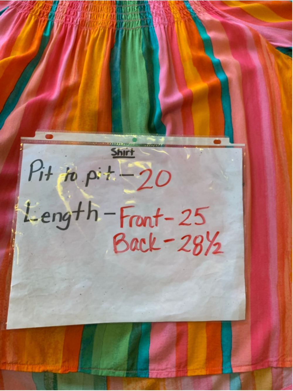 Cato Top Medium Multi Color Stripes Ruffle Sleeves - Picture 4 of 7